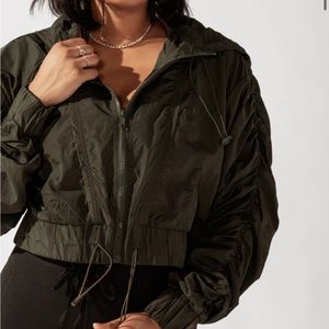 Whimsical breeze windbreaker - Forest night (olive/brown)
